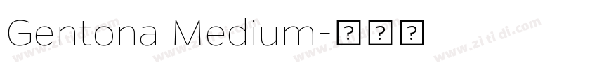 Gentona Medium字体转换